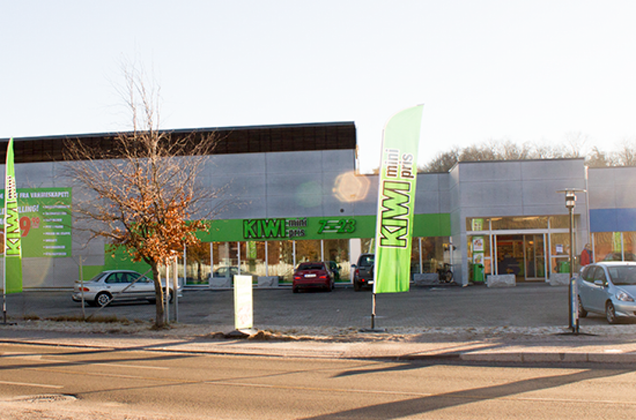 KIWI Skippergata Inngangsparti.
